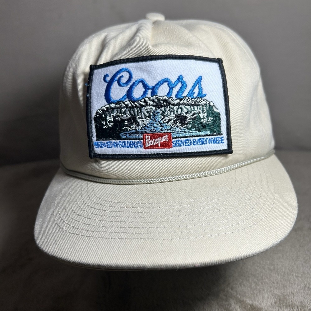 Coors Banquet Hat Cap Snap Back Corduroy Patch Rodeo Embroidered Mens One Size